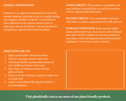 Evofactor Specialty Plant Food "Booster" and Soil Enhancer