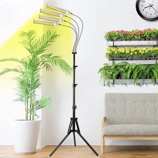 Grow Lights for Indoor Plants,Lxyoug Full Spectrum with 60" Extendable Tripod Stand,420 Leds 1/4-Heads Floor Plant Grow Lamp