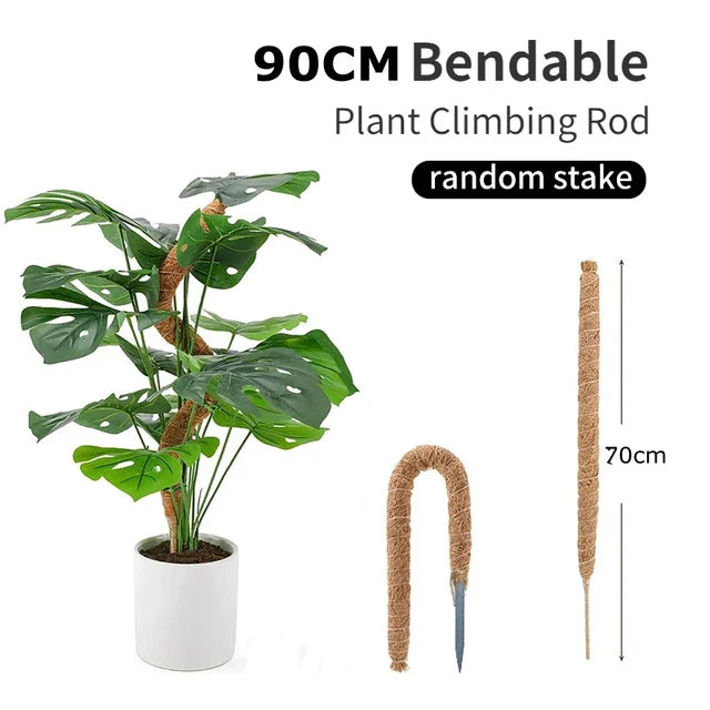 Plant Moss Coir Pole Bendable Plants Climbing Support Extension Palm Vines Stick Indoor Balcony Garden Courtyard Flower Decor