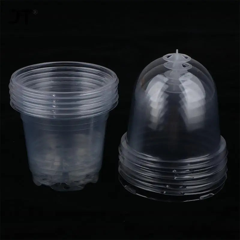 5Pcs Cups with Cover Humidity Dome Planter Containers